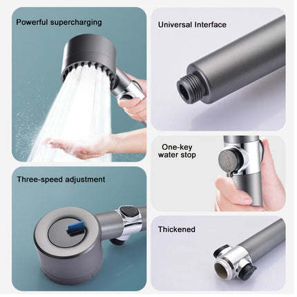 Shower Head with Filter, Water Saving Filtered Shower Head with Stop Button – image 9