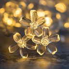 Flowers / Warm White / Plug 00LEDs -33 feet