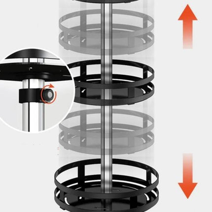 TwistRack | Rotating Storage Shelf with Adjustable Height | Space-Saving Organizer for Kitchen and Bathroom 5