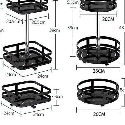 TwistRack | Rotating Storage Shelf with Adjustable Height | Space-Saving Organizer for Kitchen and Bathroom 6