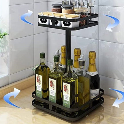 TwistRack | Rotating Storage Shelf with Adjustable Height | Space-Saving Organizer for Kitchen and Bathroom 7