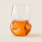 Whiskey Glass, Twisted Glass Tumbler for Bourbon and Cocktails, Heat Resistant Drinking Glass