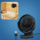 USB Desk Fan | Quiet Air Circulator with Long Battery Life | Perfect Cooling Solution for Home and Office 0