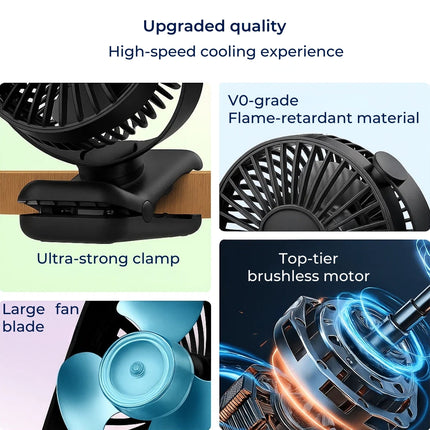 USB Desk Fan | Quiet Air Circulator with Long Battery Life | Perfect Cooling Solution for Home and Office 5