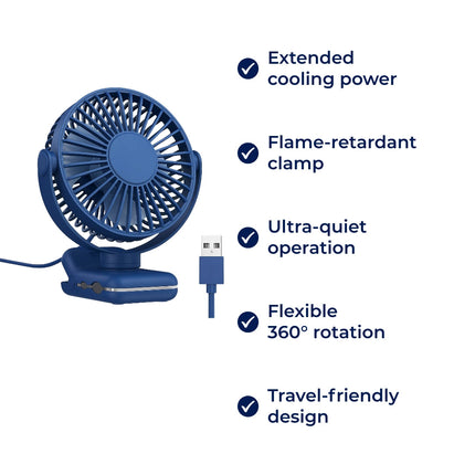 USB Desk Fan | Quiet Air Circulator with Long Battery Life | Perfect Cooling Solution for Home and Office 6