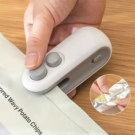 Portable USB Rechargeable Heat Sealer with Cutter Blade | Airtight Sealing for Fresh Food Storage