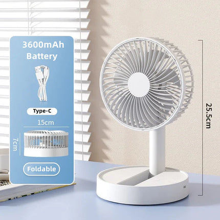 USB Table Fan | Compact Small Table Fan with 4 Adjustable Speeds | Portable Design for Indoor & Outdoor Comfort 1