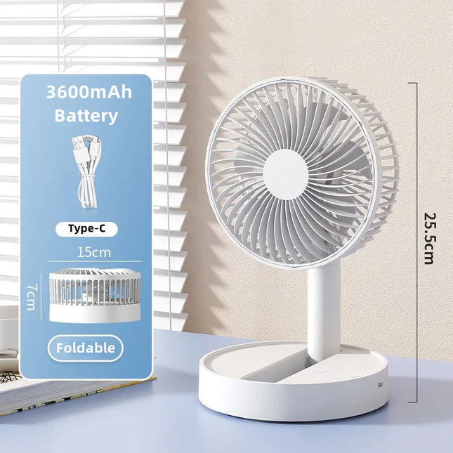 USB Table Fan | Compact Small Table Fan with 4 Adjustable Speeds | Portable Design for Indoor & Outdoor Comfort 1