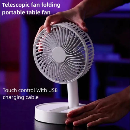 USB Table Fan | Compact Small Table Fan with 4 Adjustable Speeds | Portable Design for Indoor & Outdoor Comfort 2