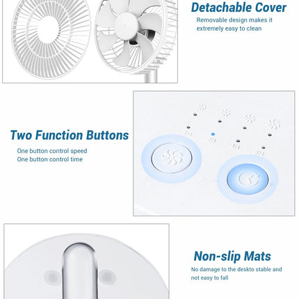 USB Table Fan | Compact Small Table Fan with 4 Adjustable Speeds | Portable Design for Indoor & Outdoor Comfort 5