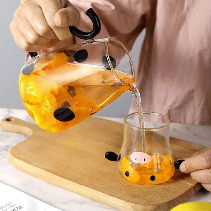 Glass Kettle with Cow Design, Milk Jug for Tea and Coffee – image 5
