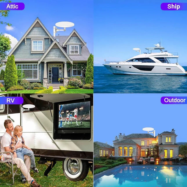 Ultimate 360° Outdoor HD TV Antenna with Intelligent Signal Processing | All-Weather Design for Reliable Reception 1