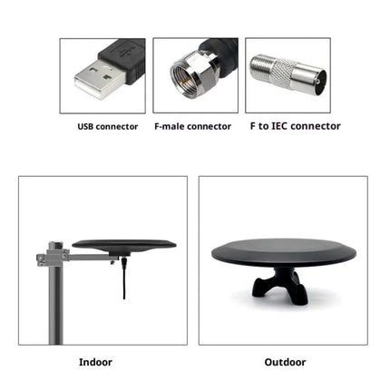 Ultimate 360° Outdoor HD TV Antenna with Intelligent Signal Processing | All-Weather Design for Reliable Reception 5