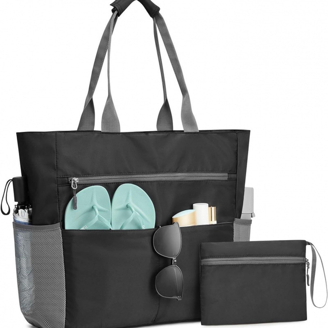 Ultimate Beach Tote | Extra Large Waterproof Bag with 13 Pockets for Organized Summer Adventures 0