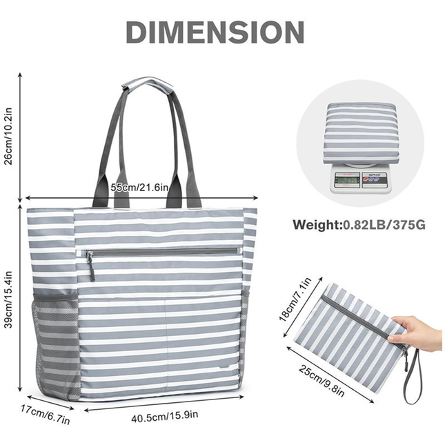 Ultimate Beach Tote | Extra Large Waterproof Bag with 13 Pockets for Organized Summer Adventures 1