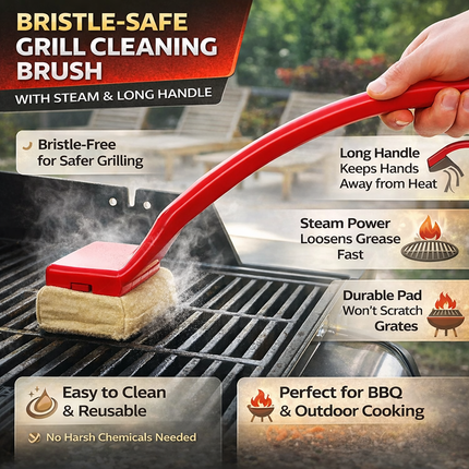 Ultimate Grill Cleaning Brush | Steam-Powered Tool with Long Handle for Safe BBQ Maintenance 3
