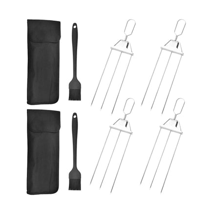 Ultimate Grill Skewers | Stainless Steel Kebab Skewers with Triple Prong Design | Perfect for BBQ and Outdoor Cooking 10