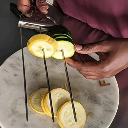 Ultimate Grill Skewers | Stainless Steel Kebab Skewers with Triple Prong Design | Perfect for BBQ and Outdoor Cooking 7