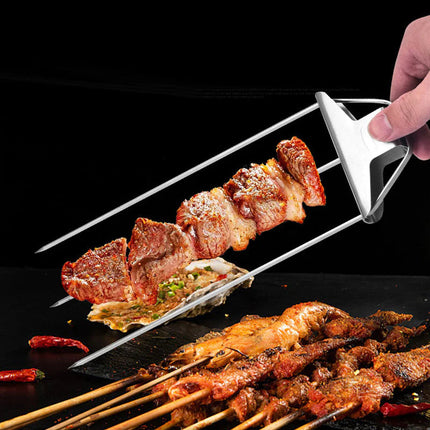 Ultimate Grill Skewers | Stainless Steel Kebab Skewers with Triple Prong Design | Perfect for BBQ and Outdoor Cooking 8