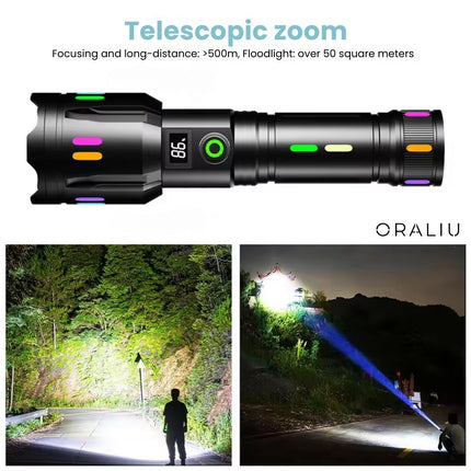 Ultimate LED Flashlight | 9000 Lumens Rechargeable with Zoom Feature | Durable Design for Outdoor Adventures 1