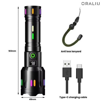 Ultimate LED Flashlight | 9000 Lumens Rechargeable with Zoom Feature | Durable Design for Outdoor Adventures 2