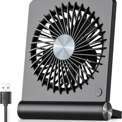 Ultra-Quiet Table Fan | Compact Design with Adjustable Tilt | Perfect Small Desk Fan for Refreshing Airflow 0