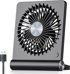 Ultra-Quiet Table Fan | Compact Design with Adjustable Tilt | Perfect Small Desk Fan for Refreshing Airflow 0