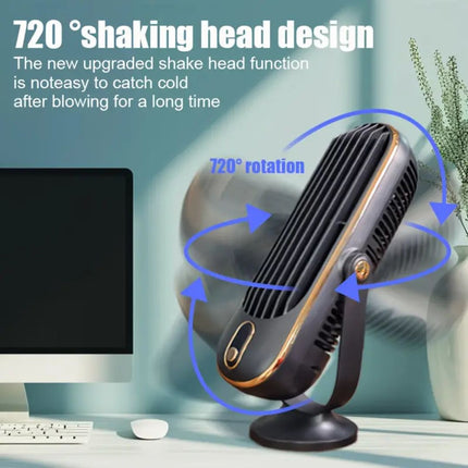 Ultra-Quiet USB Desk Fan with Rechargeable Battery | Compact Design for Effortless Cooling 3