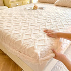 Ultra-Soft Fitted Bed Sheet with Textured Coral Fleece | Cozy Warmth for Comfortable Sleep 0