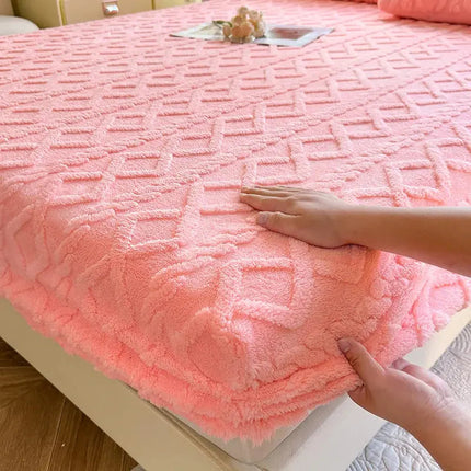 Ultra-Soft Fitted Bed Sheet with Textured Coral Fleece | Cozy Warmth for Comfortable Sleep 14