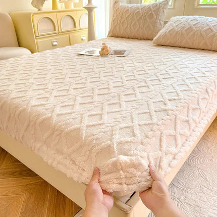 Ultra-Soft Fitted Bed Sheet with Textured Coral Fleece | Cozy Warmth for Comfortable Sleep 2