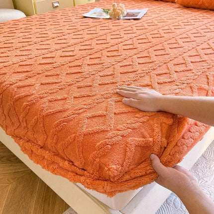 Ultra-Soft Fitted Bed Sheet with Textured Coral Fleece | Cozy Warmth for Comfortable Sleep 8