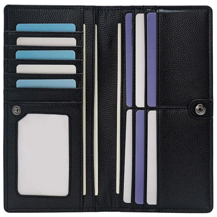 Ultra-Thin Leather Card Wallet with RFID Blocking Technology | Compact Design for Secure Storage 0