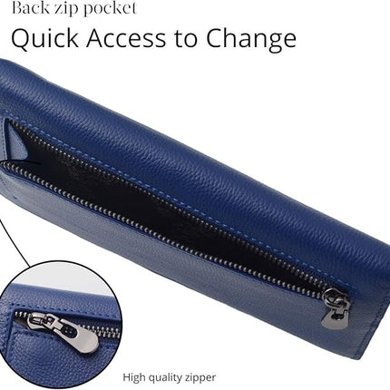 Ultra-Thin Leather Card Wallet with RFID Blocking Technology | Compact Design for Secure Storage 3
