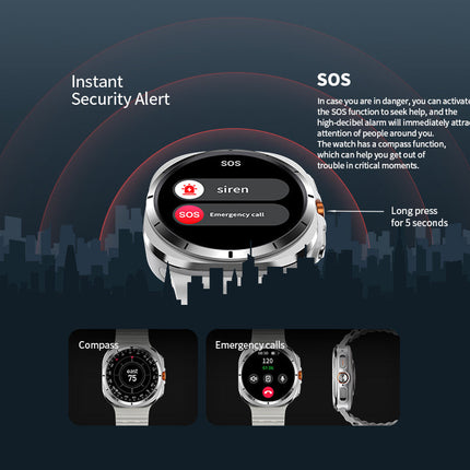 Ultra 8 | Bluetooth Smartwatch with Compass & ChatGPT Integration | Fitness Tracker for Daily Health Monitoring 5