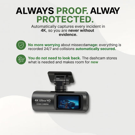 Ultra Vision | 4K Ultra HD Dash Cam with Night Vision & GPS | Compact Vehicle Recorder for Enhanced Safety 2