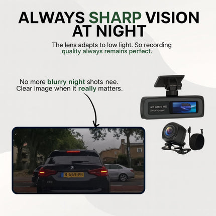 Ultra Vision | 4K Ultra HD Dash Cam with Night Vision & GPS | Compact Vehicle Recorder for Enhanced Safety 3