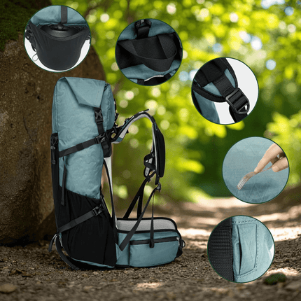 Ultralight 50L Travel Backpack with Roll-Top Design | Water-Resistant and Durable for Hiking Adventures 5