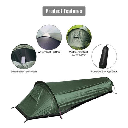 Ultralight Solo Camping Tent with Waterproof & Windproof Design | Compact Shelter for Hikers and Backpackers 1