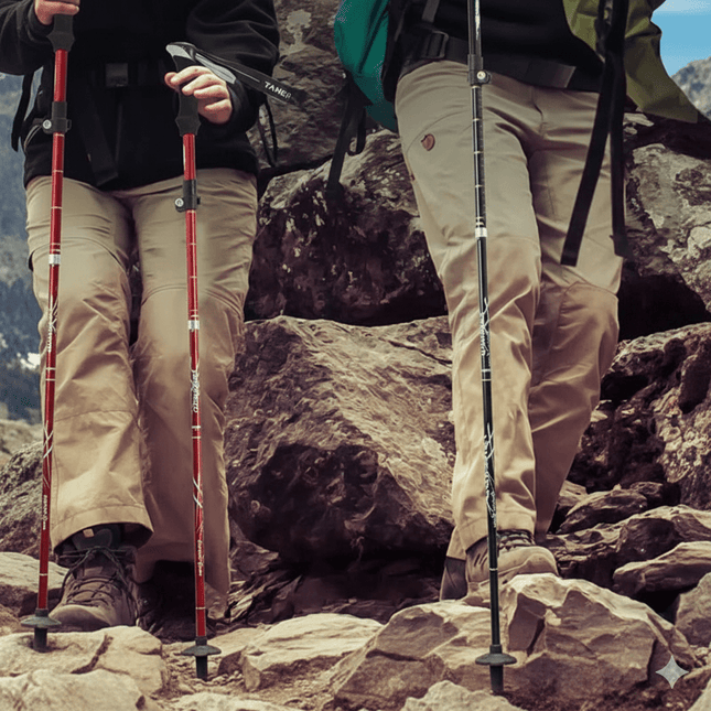 Ultralight Trekking Poles | Adjustable Length with EVA Grip Handles | Durable Support for Hiking and Camping 1