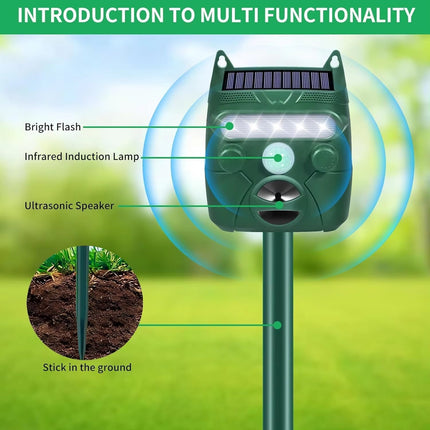 Ultrasonic Deer Repeller | Motion-Activated Device with LED Strobe | Humane Protection for Your Garden 3