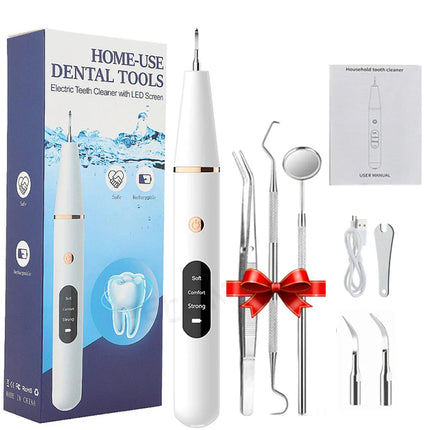 Ultrasonic Tooth Cleaner | Rechargeable Dental Cleaner with Ergonomic Design | Effective Teeth Stain Remover for Home Oral Hygiene 3
