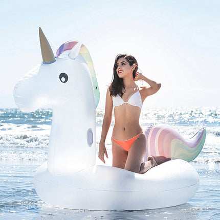 Unicorn Inflatable Swimming Toy | Durable PVC Design with Easy Inflation for Summer Fun 0