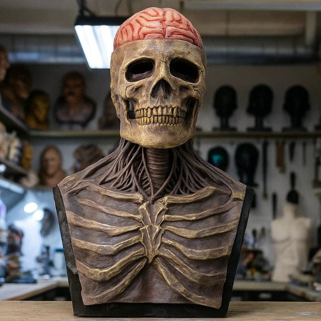 Halloween Mask for Adults, Full Face Skeleton Skull Mask, Realistic Latex Silicone Mask for Cosplay and Costume Parties