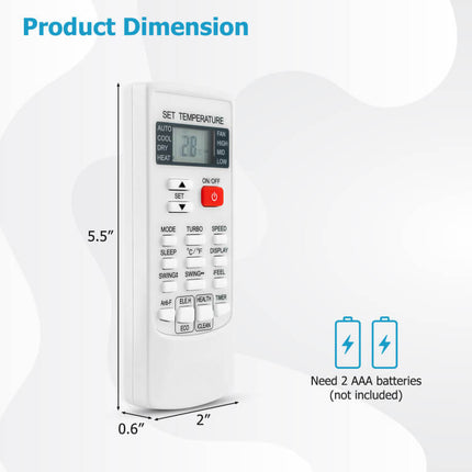 Universal Air Conditioner Remote | 4 Climate Modes & Digital Display | Versatile Control for Efficient Temperature Management 5