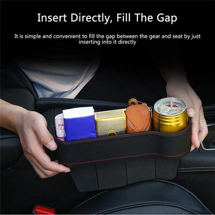 Universal Car Seat Gap Organizer | Faux Leather Storage Solution for Essentials 2