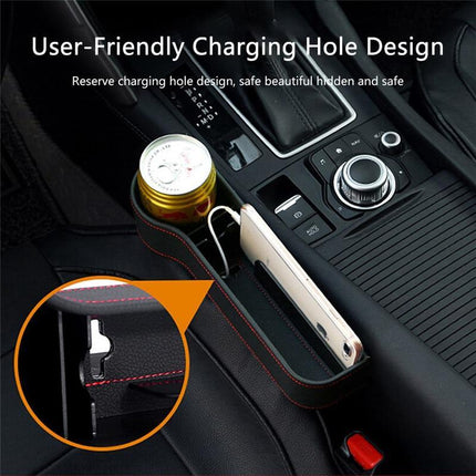 Universal Car Seat Gap Organizer | Faux Leather Storage Solution for Essentials 5