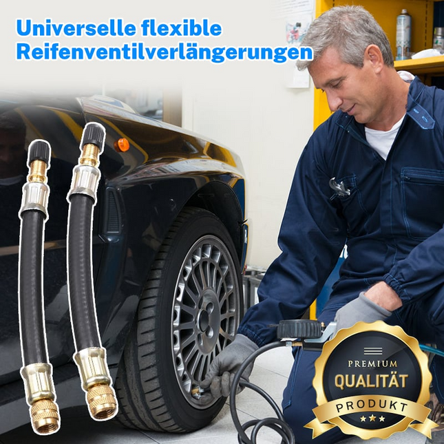 Universal Tire Valve Extensions | Flexible Design for Easy Access | Essential Tool for Efficient Inflation 1
