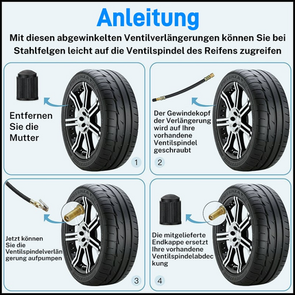 Universal Tire Valve Extensions | Flexible Design for Easy Access | Essential Tool for Efficient Inflation 7