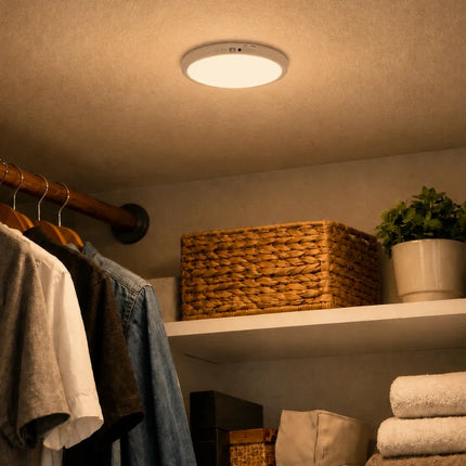 Ceiling Motion Light with Smart Sensor & Remote Control | Rechargeable Design for Effortless Automatic Lighting